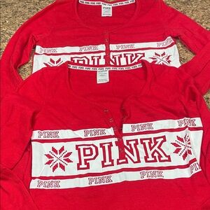 PINK Victoria's Secret Red Nightgown Xmas Small